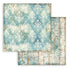 Stamperia Alterego TURQUOISE WALLPAPER SBB1030 12X12 Scrapbook Paper