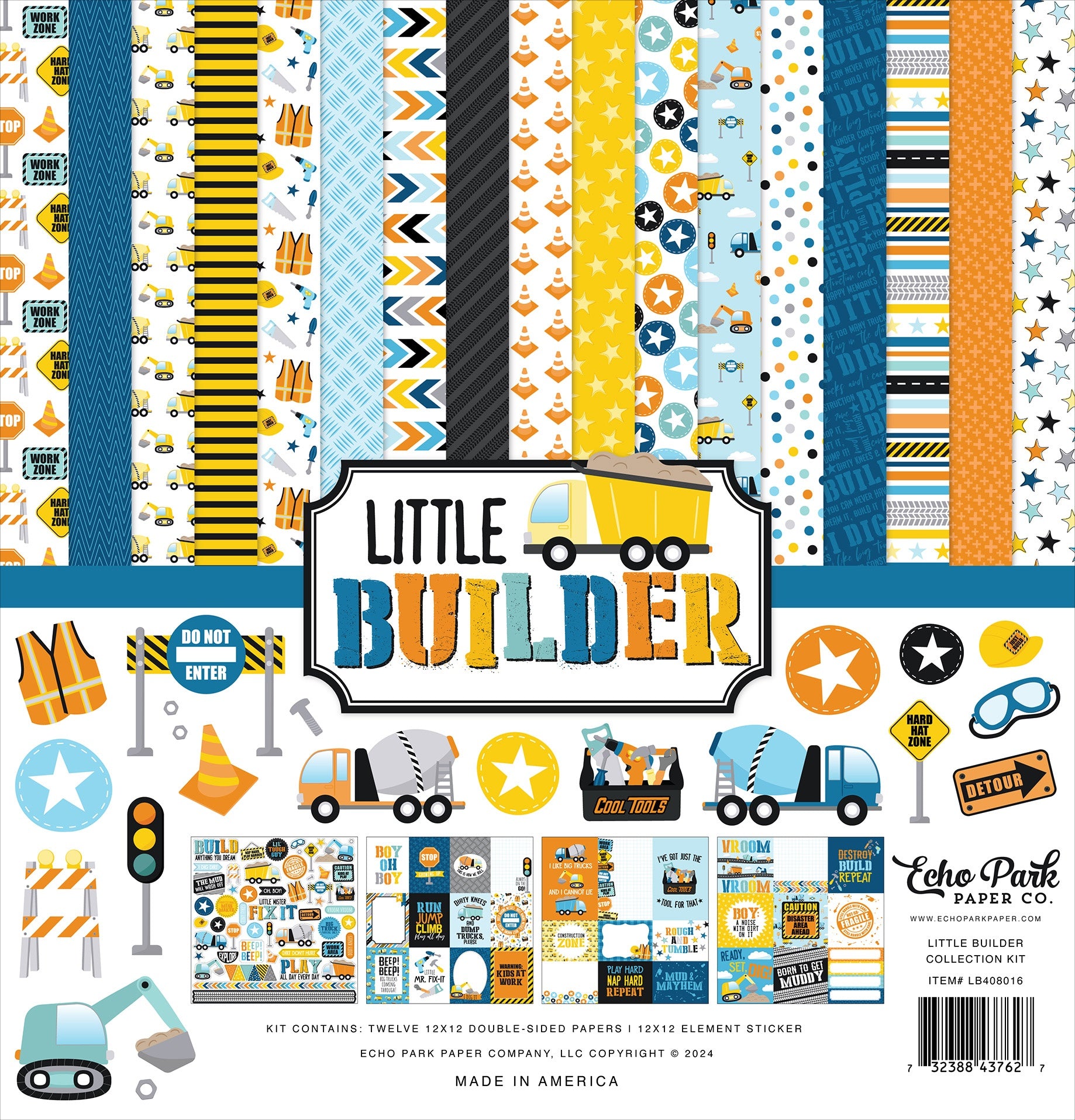 Echo Park LITTLE BUILDER 12&quot;X12&quot; Scrapbook Collection Kit