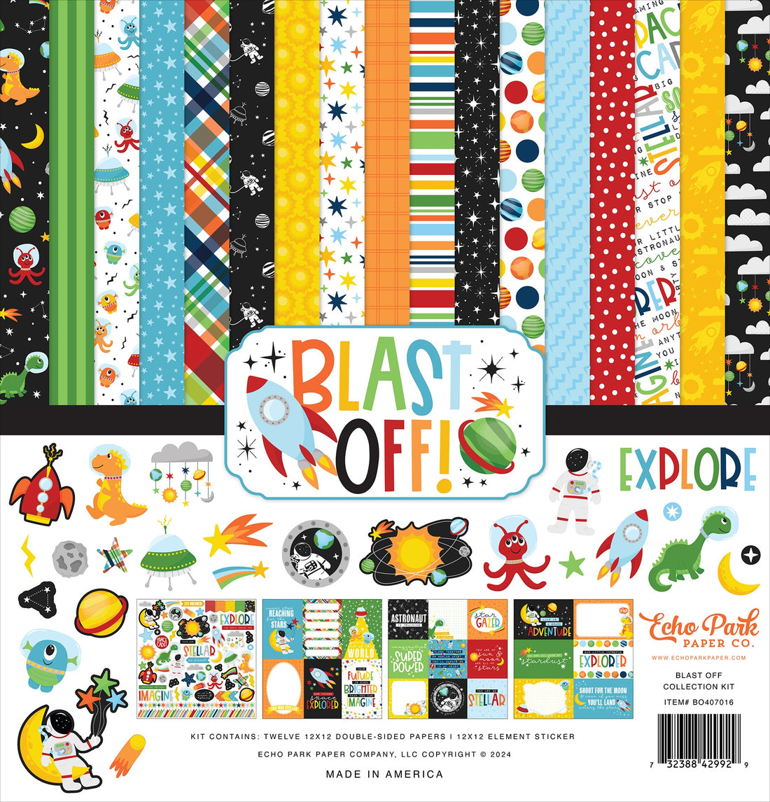 Echo Park BLAST OFF 12"X12" Scrapbook Collection Kit