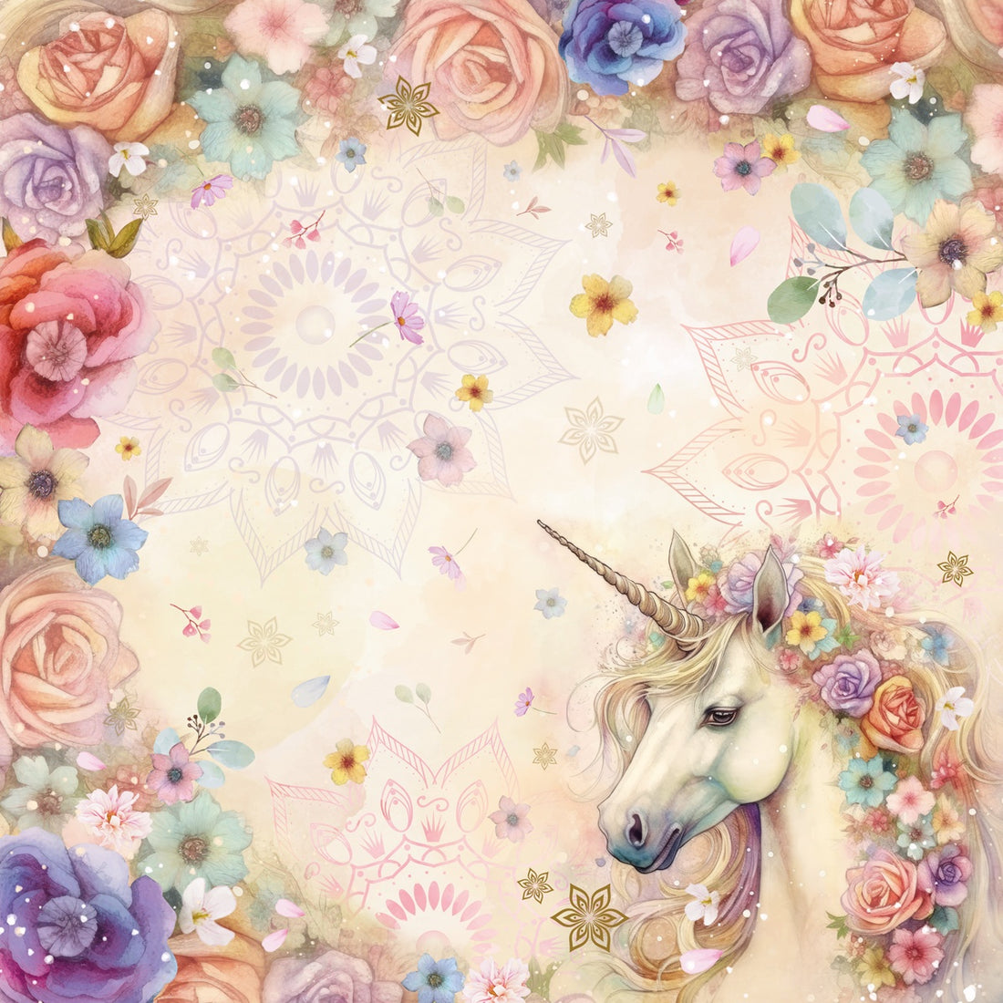 Crafter’s Companion MAJESTIC UNICORN 12”X12” Paper Pad 24 Sheets