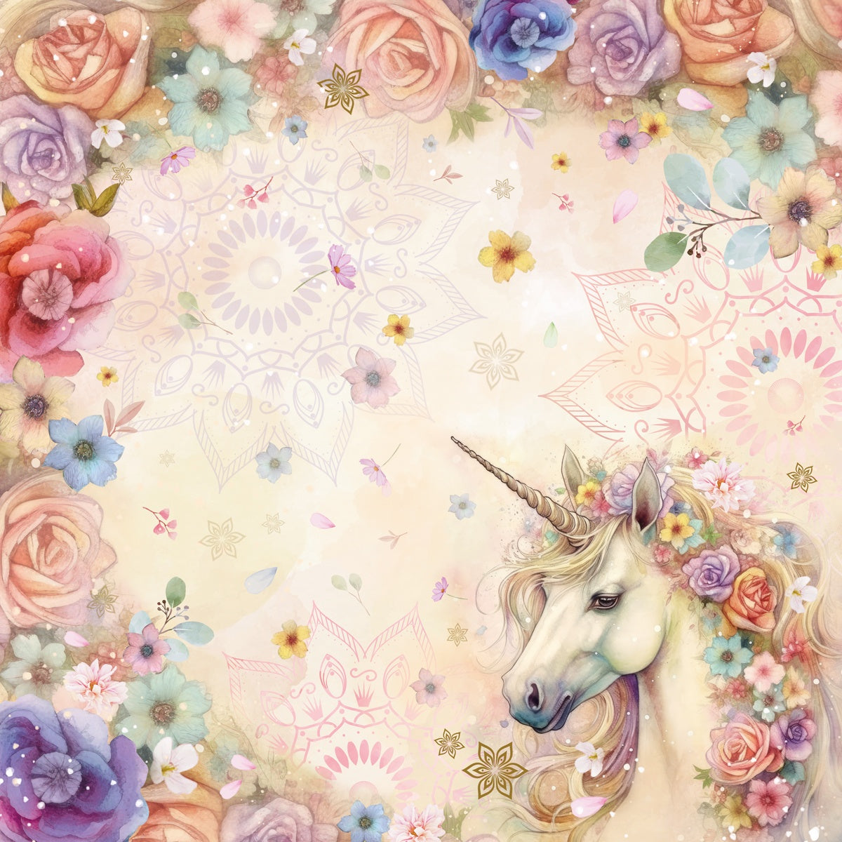 Crafter’s Companion MAJESTIC UNICORN 12”X12” Paper Pad 24 Sheets