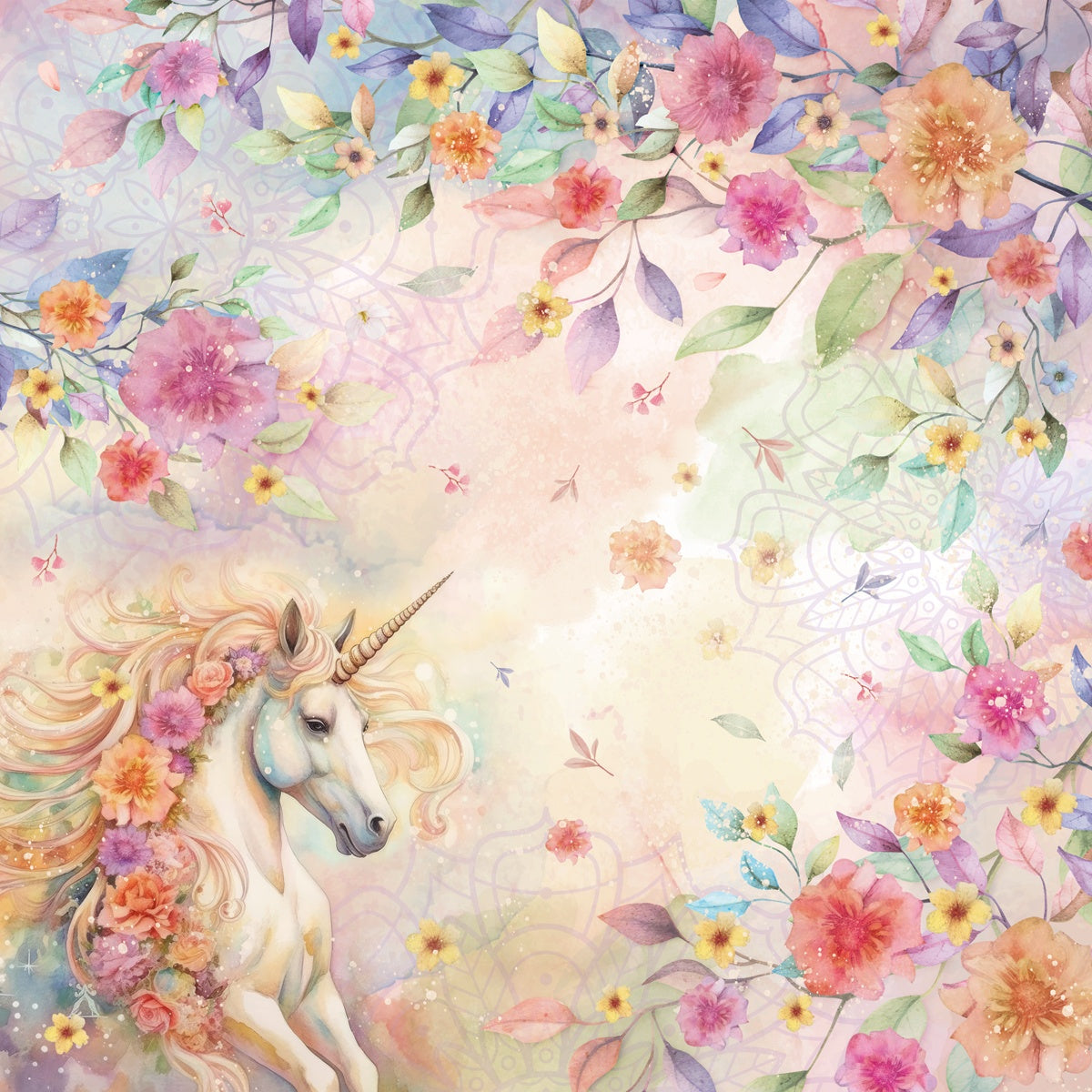 Crafter’s Companion MAJESTIC UNICORN 12”X12” Paper Pad 24 Sheets