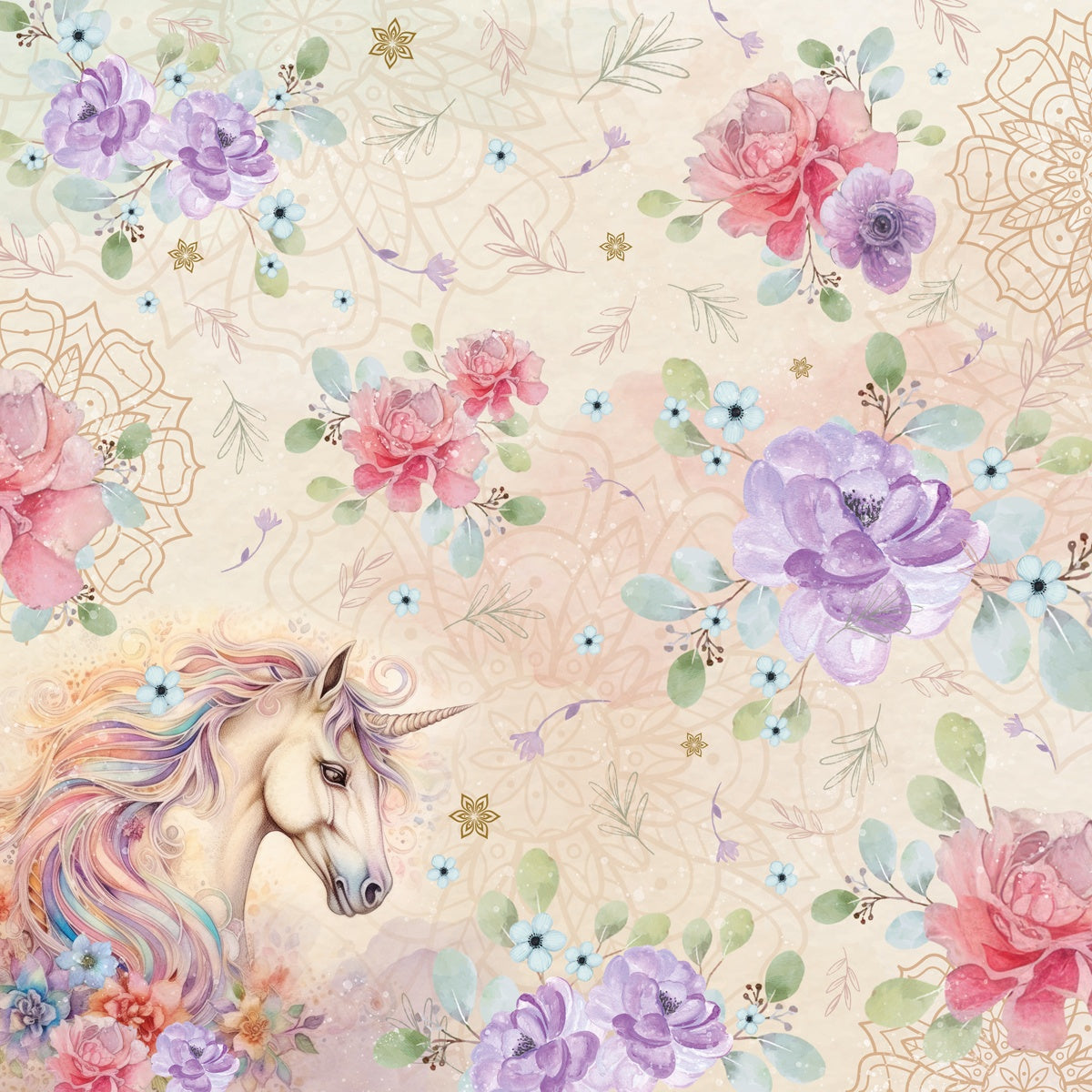 Crafter’s Companion MAJESTIC UNICORN 12”X12” Paper Pad 24 Sheets