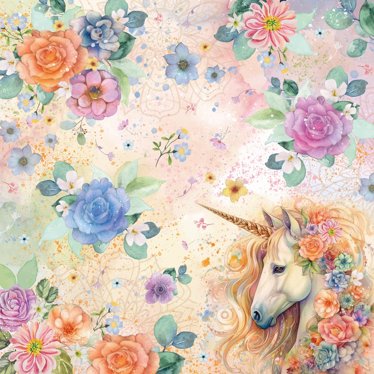 Crafter’s Companion MAJESTIC UNICORN 12”X12” Paper Pad 24 Sheets