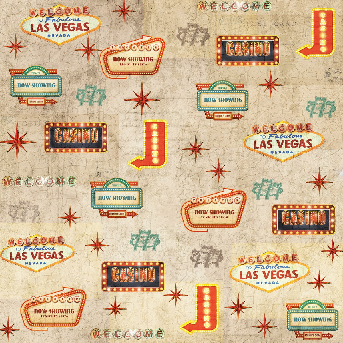 Crafter’s Companion VINTAGE VEGAS Collection 6X6 Paper Pad 36 Sheets