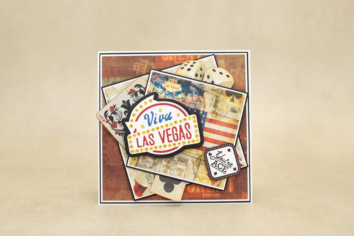 Crafter’s Companion Vintage Vegas VIVA LAS VEGAS Metal Dies 2pc