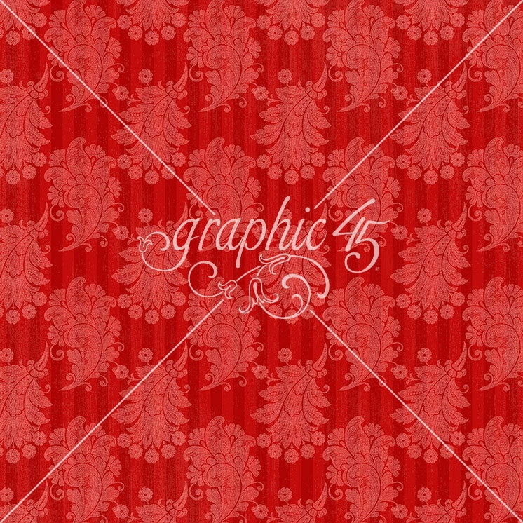 Graphic 45 CURIOUSER &amp; CURIOUSER 12X12 Scrapbook Paper