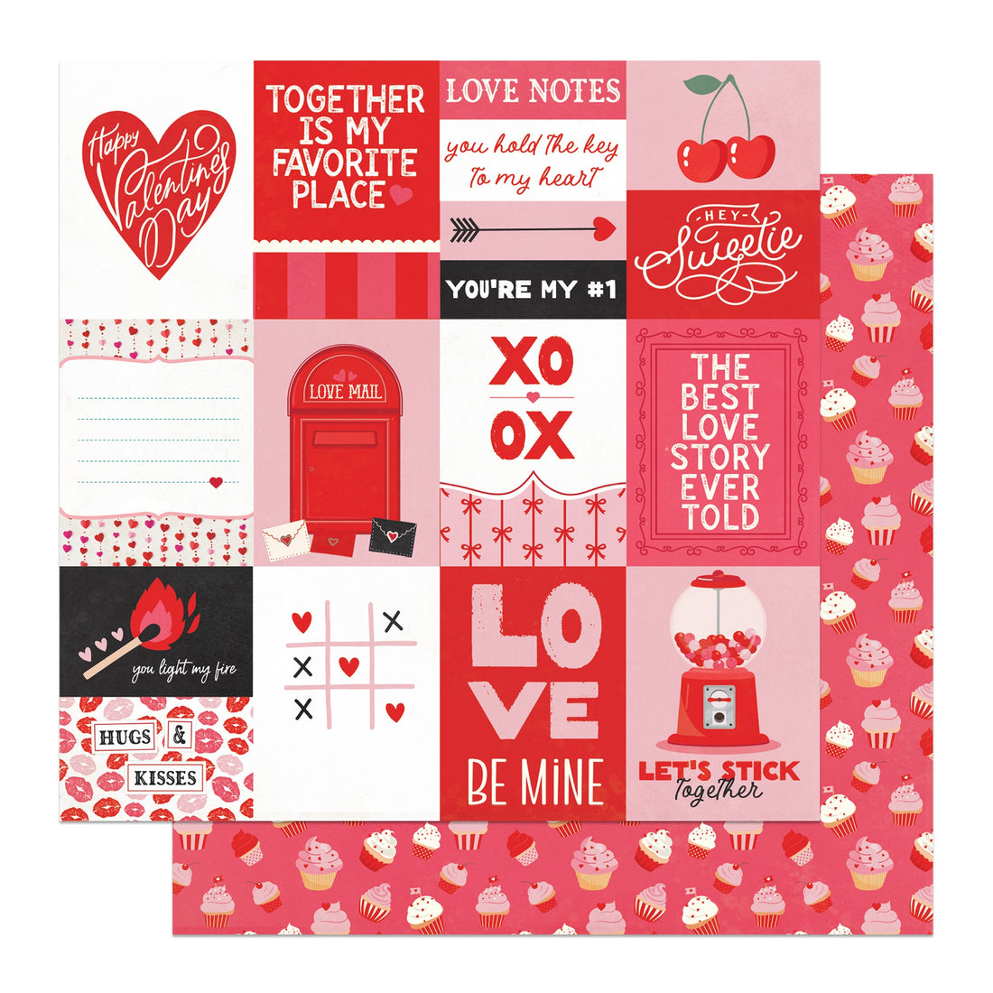 Photoplay LOVE NOTES 12X12 Scrapbook Paper