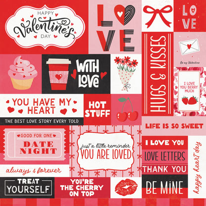 Photoplay LOVE NOTES 12X12 Scrapbook Paper