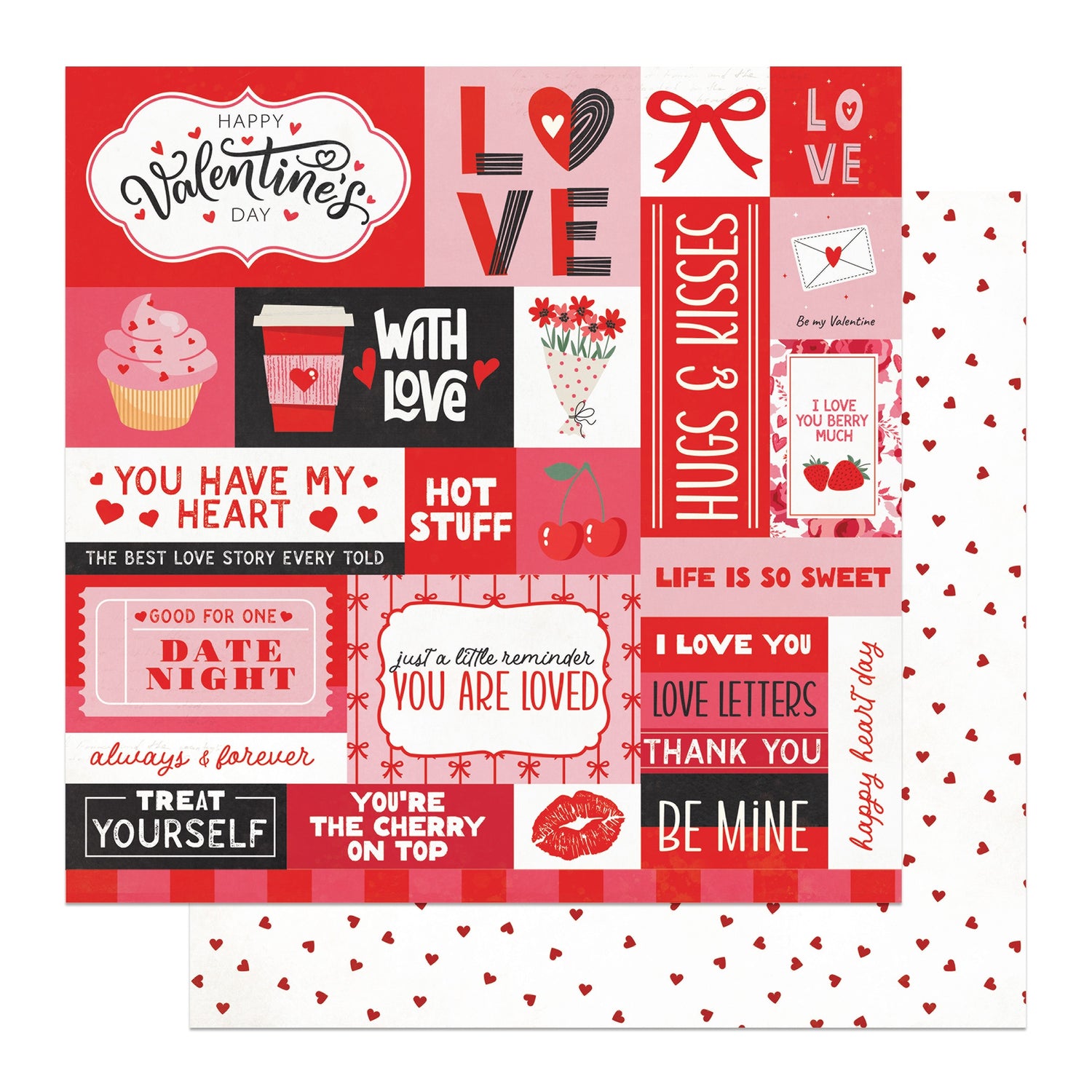 Photoplay LOVE NOTES 12X12 Scrapbook Paper