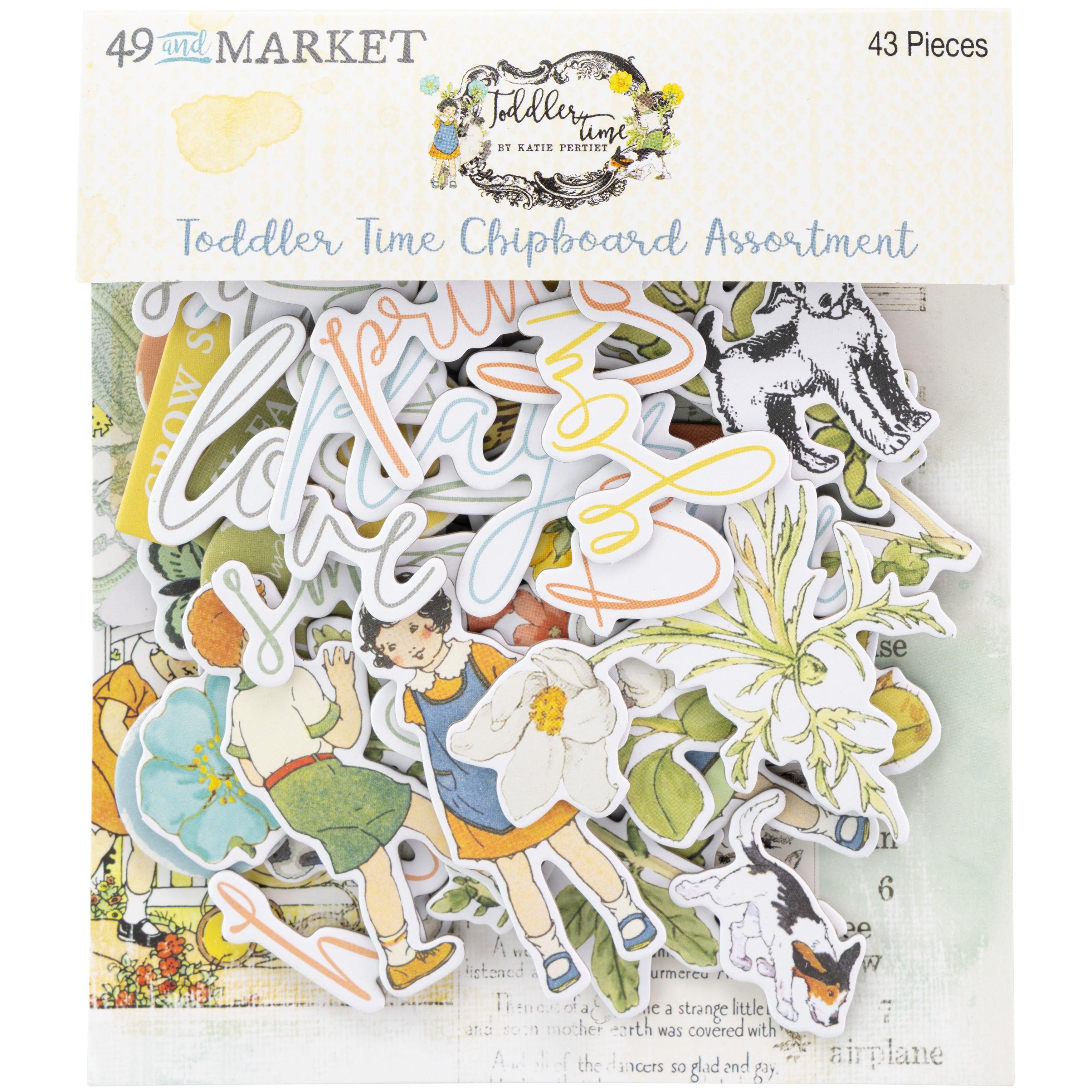 49 and Market TODDLER TIME Chipboard Assortment