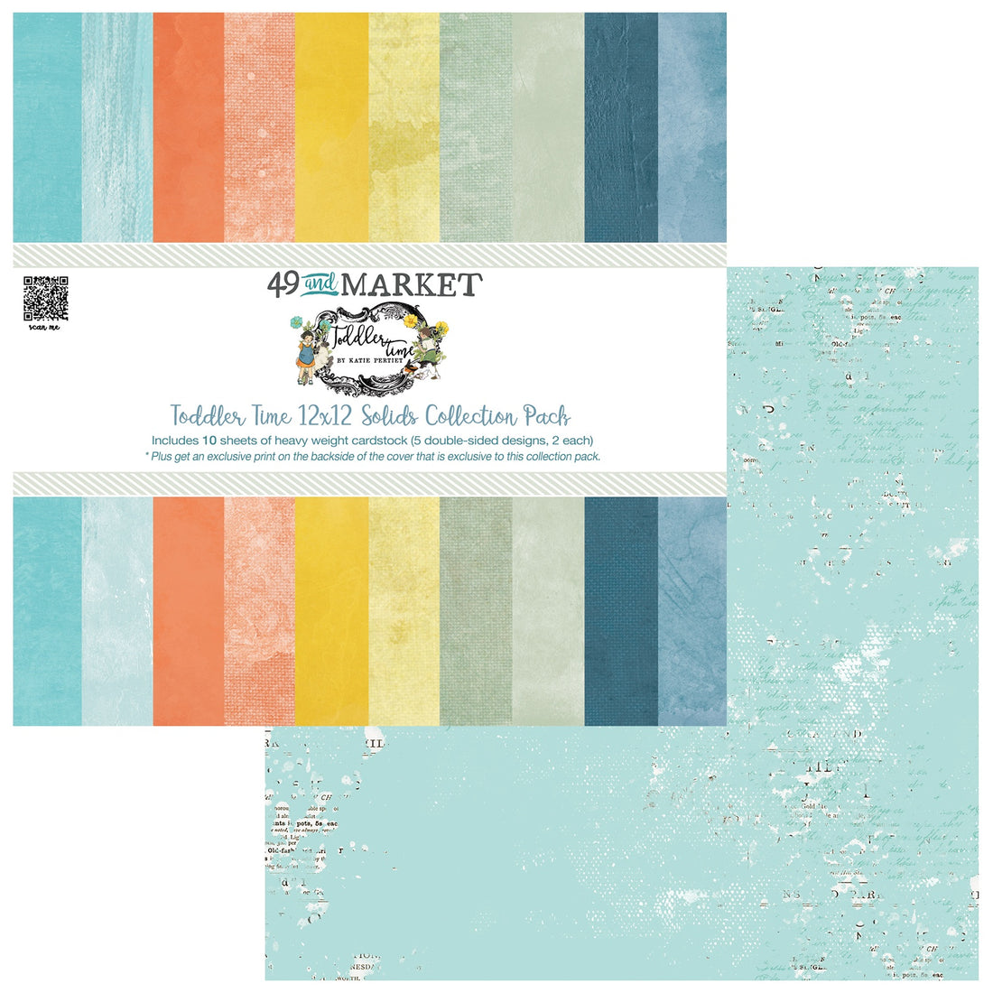 49 and Market TODDLER TIME 12X12 Solids Collection Pack