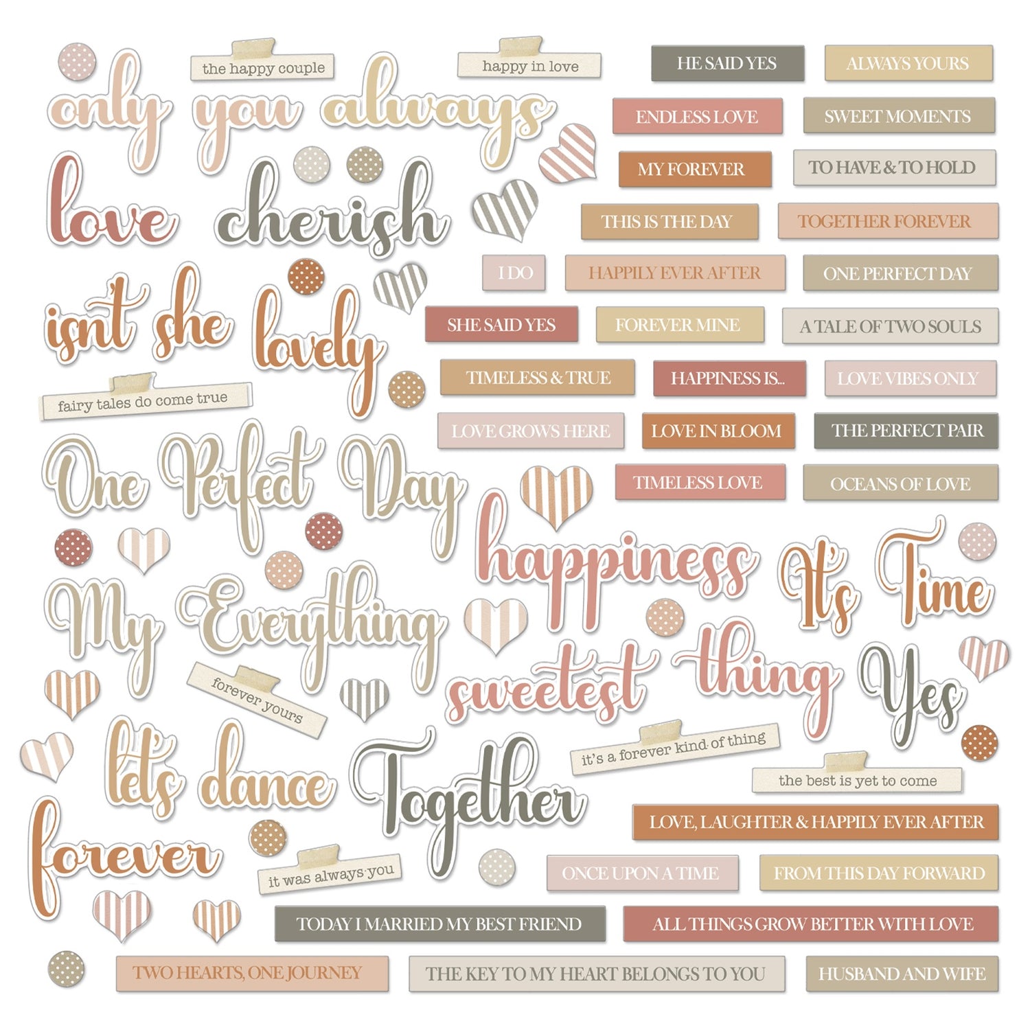 49 and Market ONE PERFECT DAY Chipboard Words