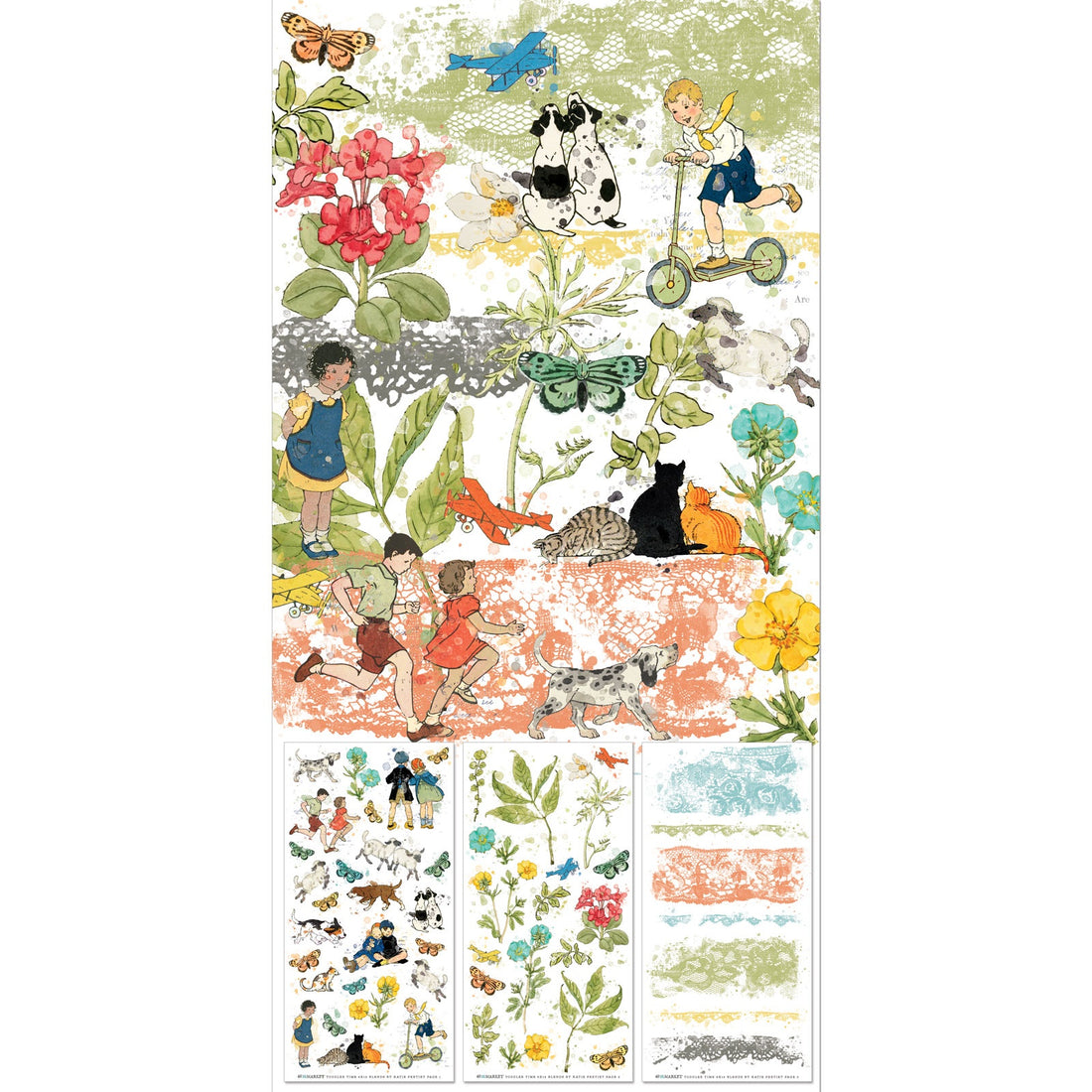 49 and Market TODDLER TIME BLENDABLE Rub-On Transfers