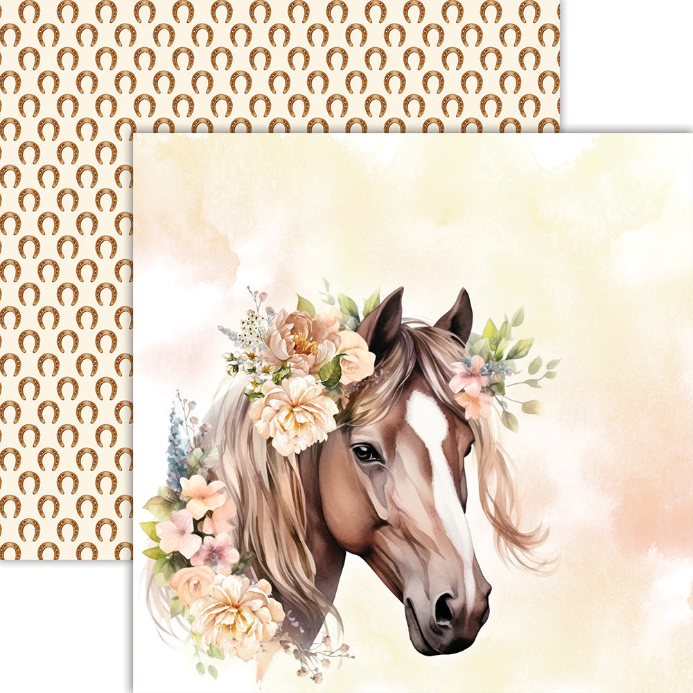Reminisce Desert Rose WESTERN BEAUTY 12”X12" Scrapbook Paper