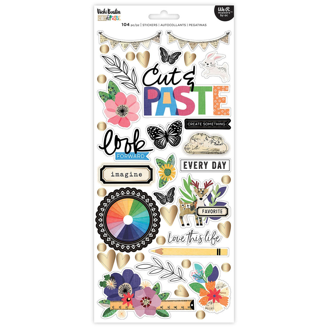 49 and Market Vicki Boutin CUT &amp; PASTE Stickers 104pc