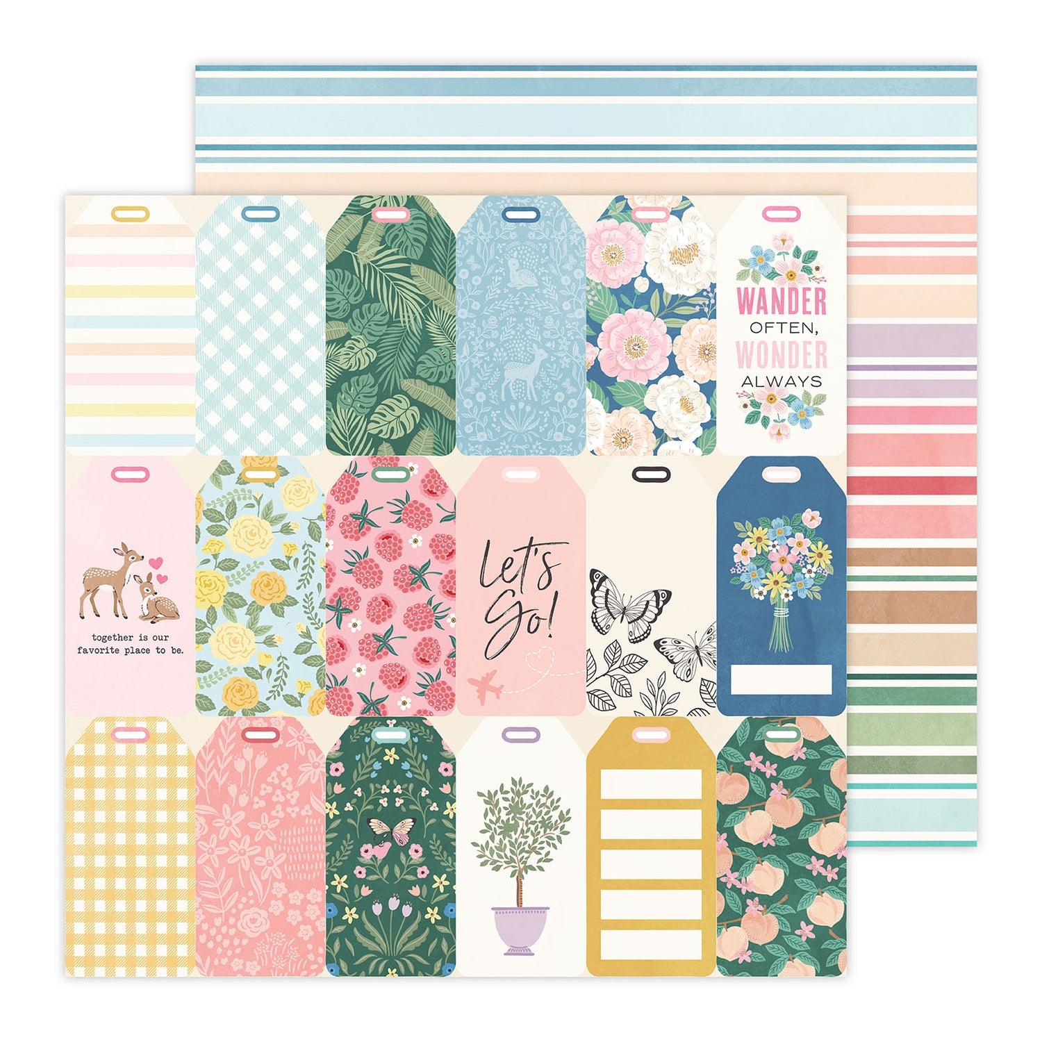 Bea Valint SMILES FOR MILES 12”X12” Scrapbook Paper