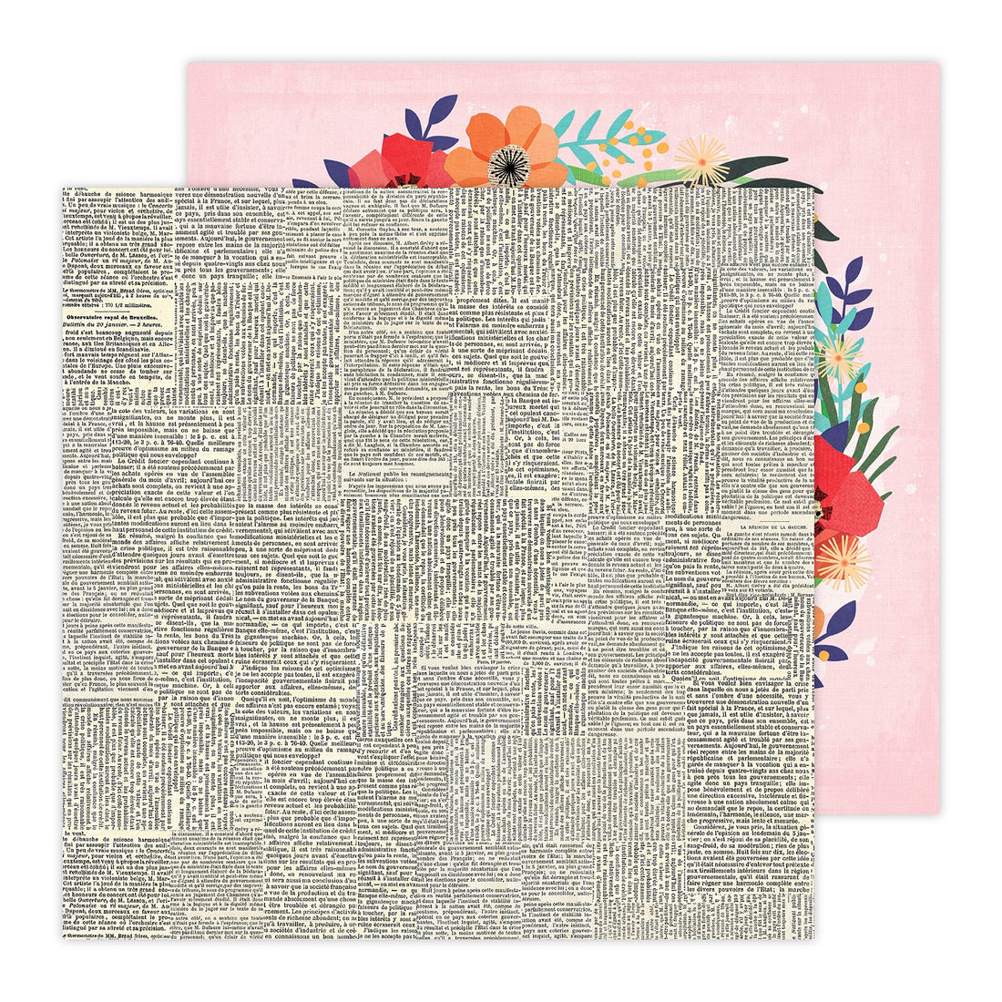 49 and Market Vicki Boutin CUT &amp; PASTE 9 12”X12” Scrapbook Paper