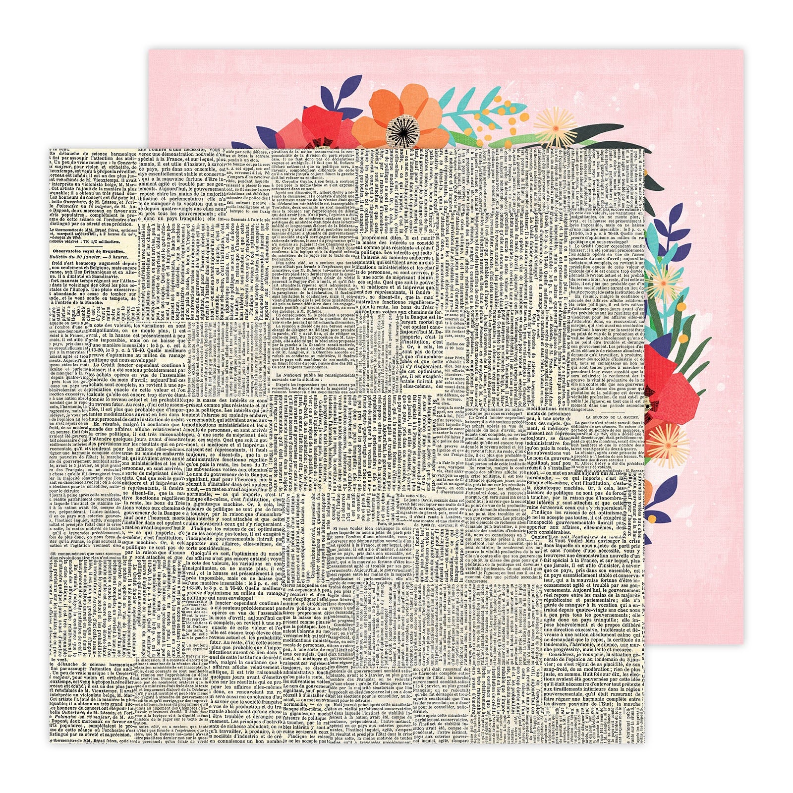 49 and Market Vicki Boutin CUT &amp; PASTE 9 12”X12” Scrapbook Paper