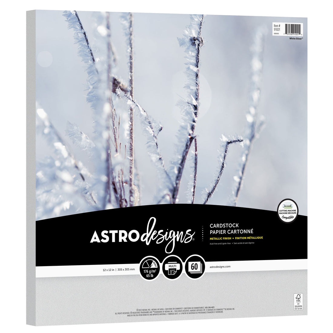 Astro Designs METALLIC FINISH 12”X12” Cardstock 60 Sheets