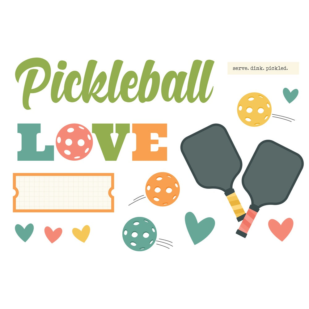 Simple Stories Simple Pages PICKLEBALL Page Pieces 14pc