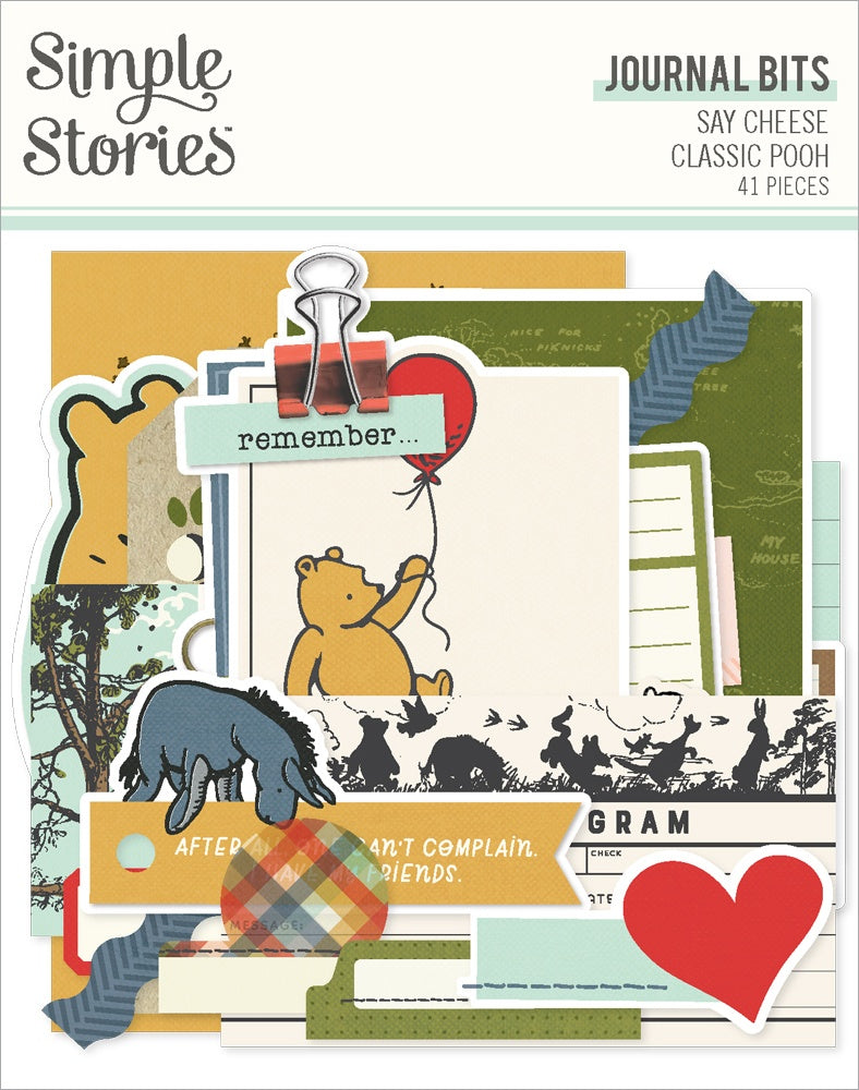 Simple Stories SAY CHEESE CLASSIC POOH Journal Bits 41pc