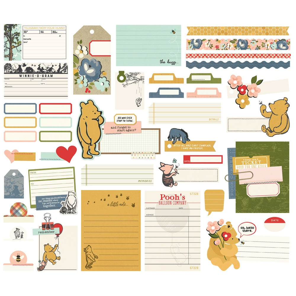 Simple Stories SAY CHEESE CLASSIC POOH Journal Bits 41pc