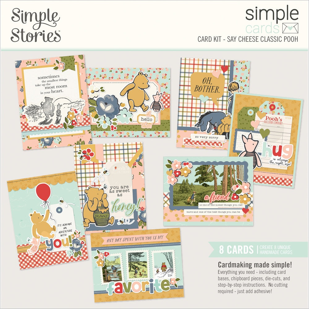 Simple Stories Simple Cards SAY CHEESE CLASSIC POOH Card Kit