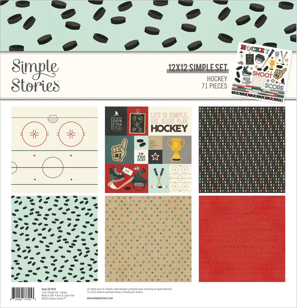 Simple Stories HOCKEY 12"X12" Simple Set