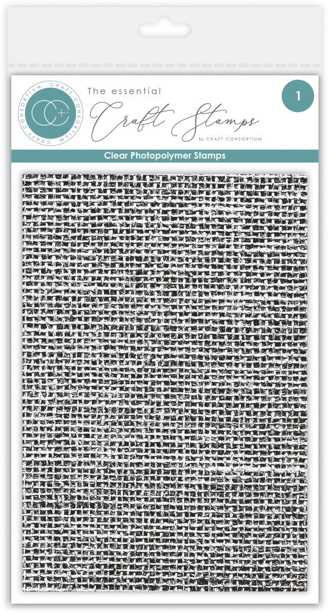 Craft Consortium HESSIAN TEXTURE Clear Photopolymer Stamp