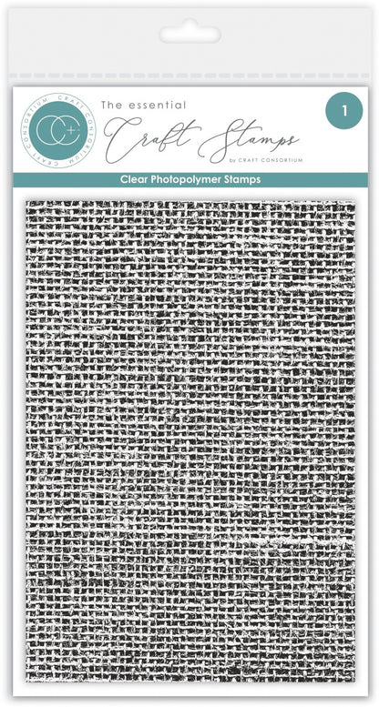 Craft Consortium HESSIAN TEXTURE Clear Photopolymer Stamp