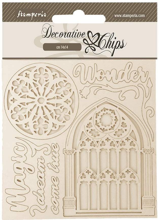 Stamperia Master Of Magic WONDER Decorative Chips 11pc