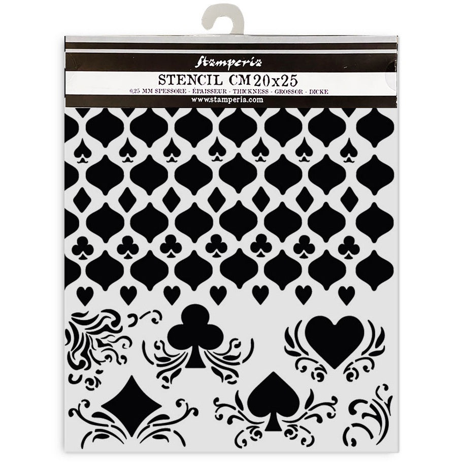 Stamperia Master Of Magic CARDS PATTERN Mix Media Stencil