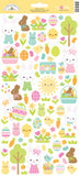 Doodlebug Bunny Hop Icons BUNNY HOP Cardstock Stickers