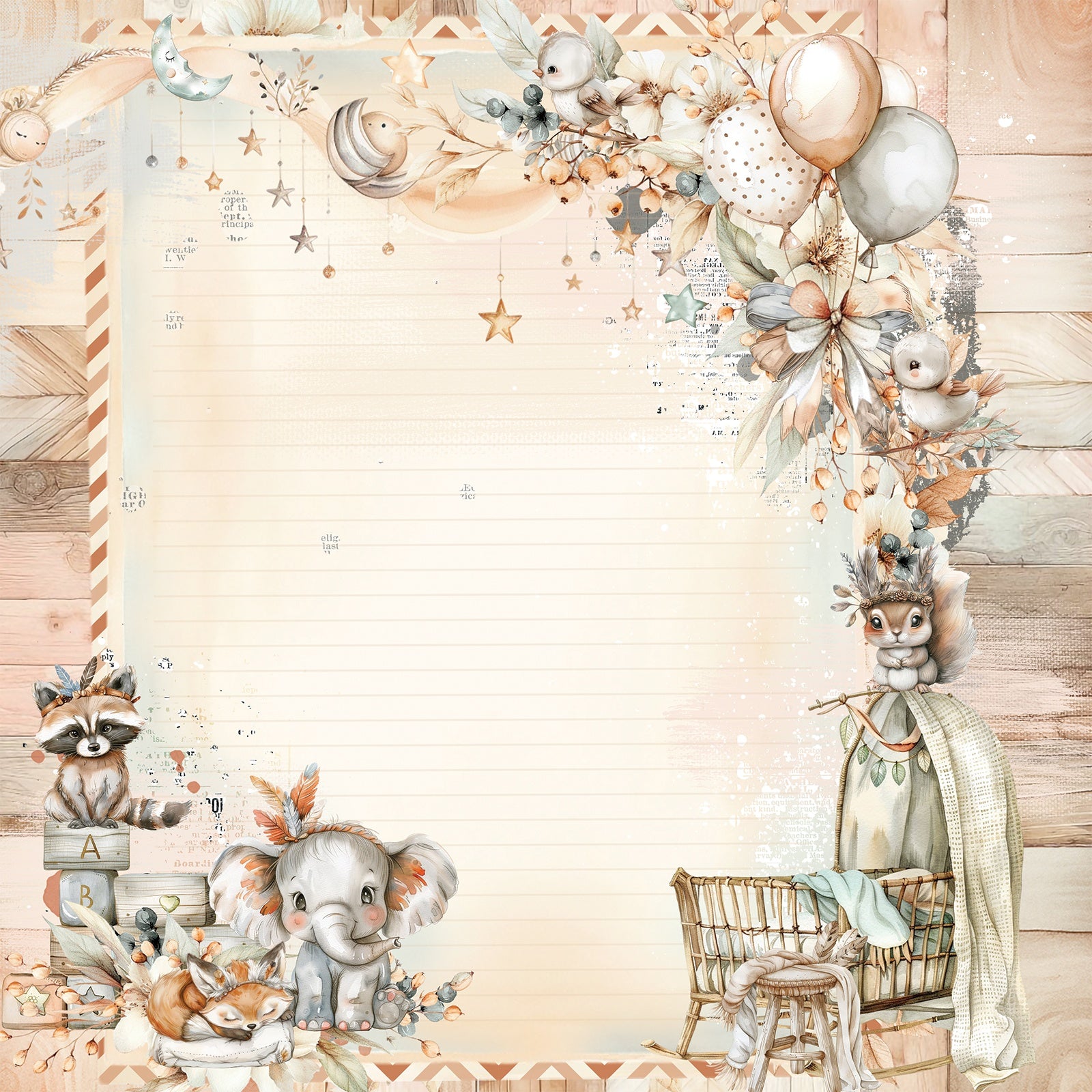 49 and Market LITTLE DREAMERS 12"X12" Scrapbook Paper