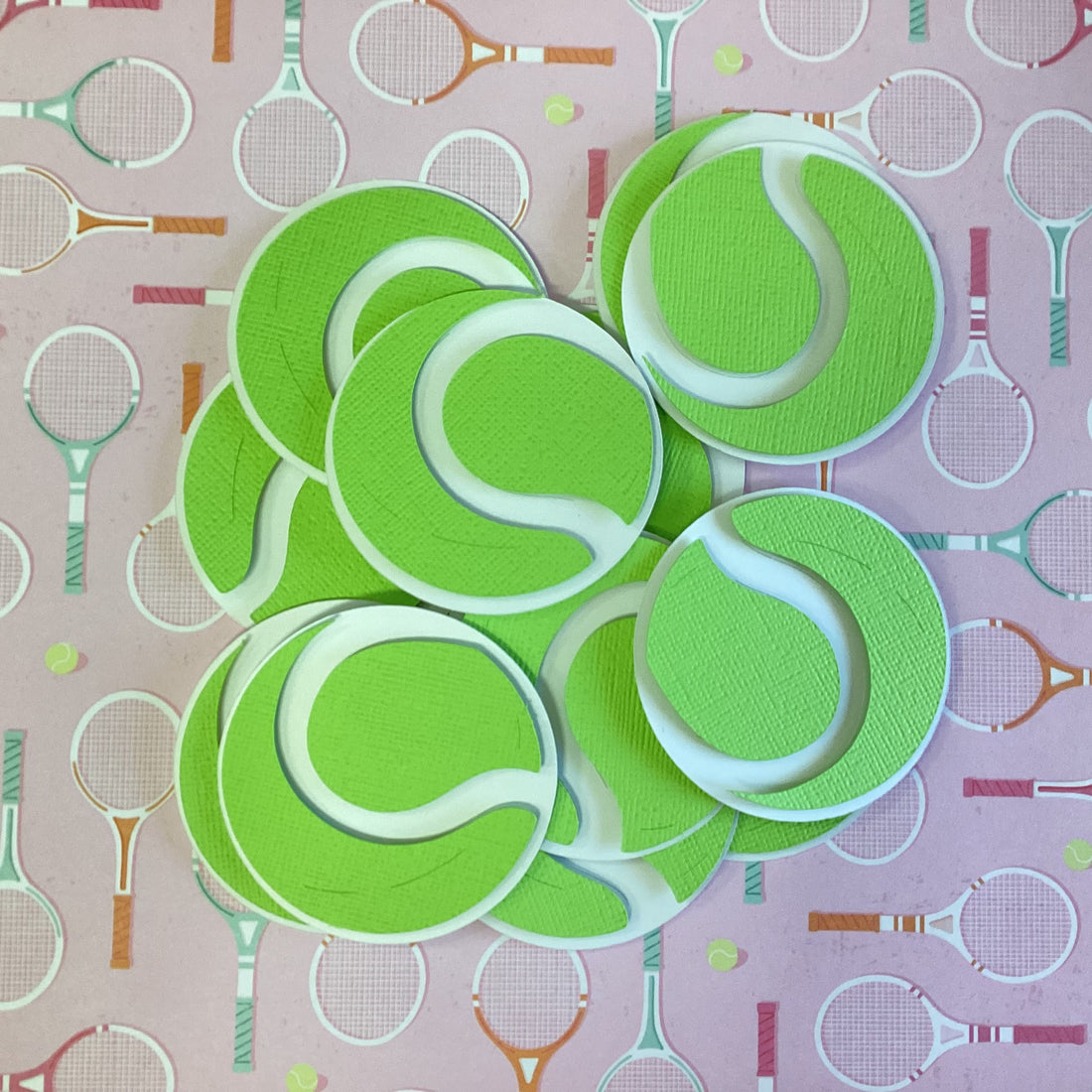 TENNIS BALL Die Cut Embellishment