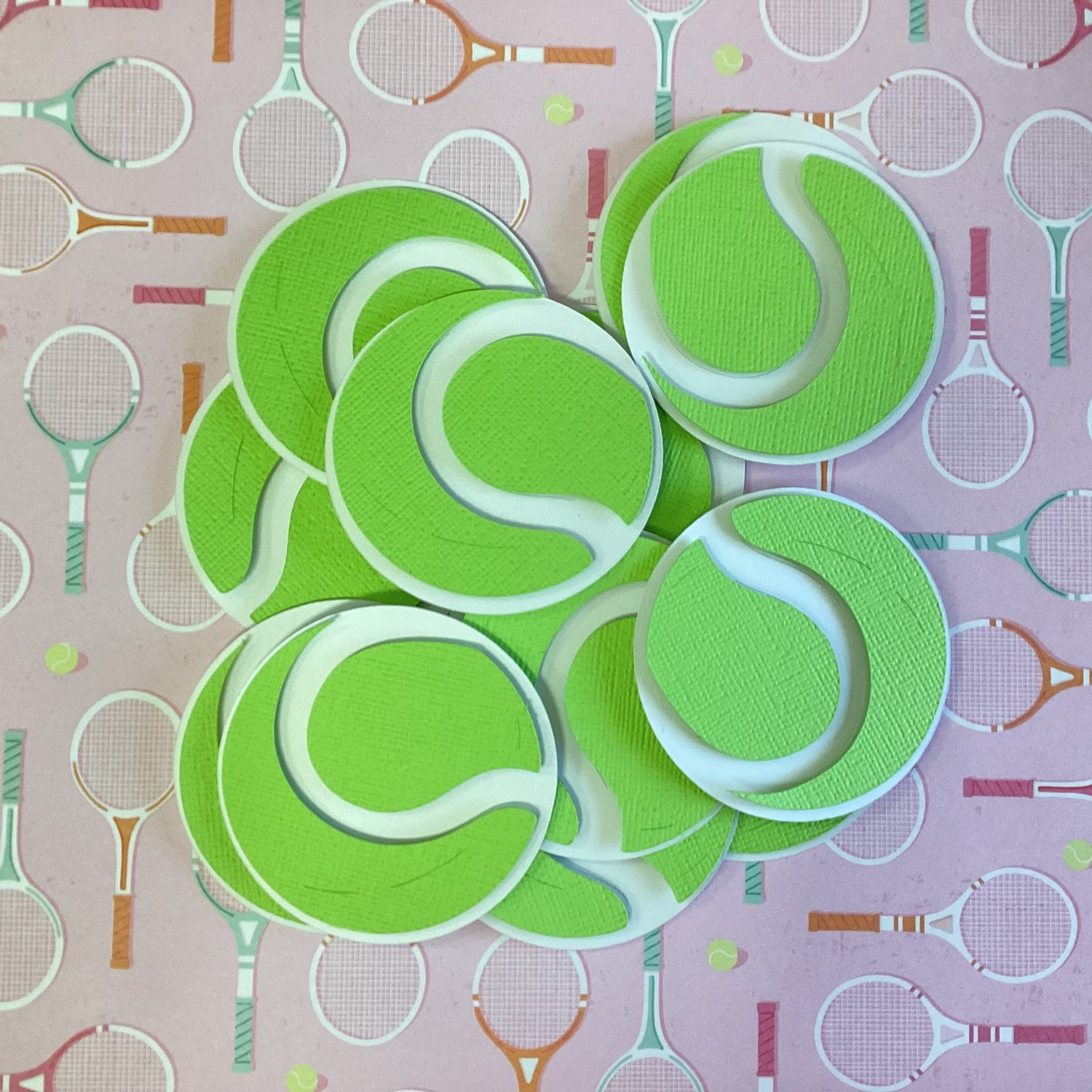 TENNIS BALL Die Cut Embellishment