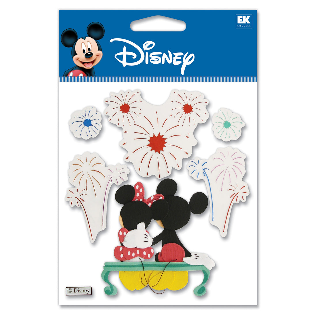 Ek Success Disney FIREWORKS MICKEY Dimensional Stickers 6pc