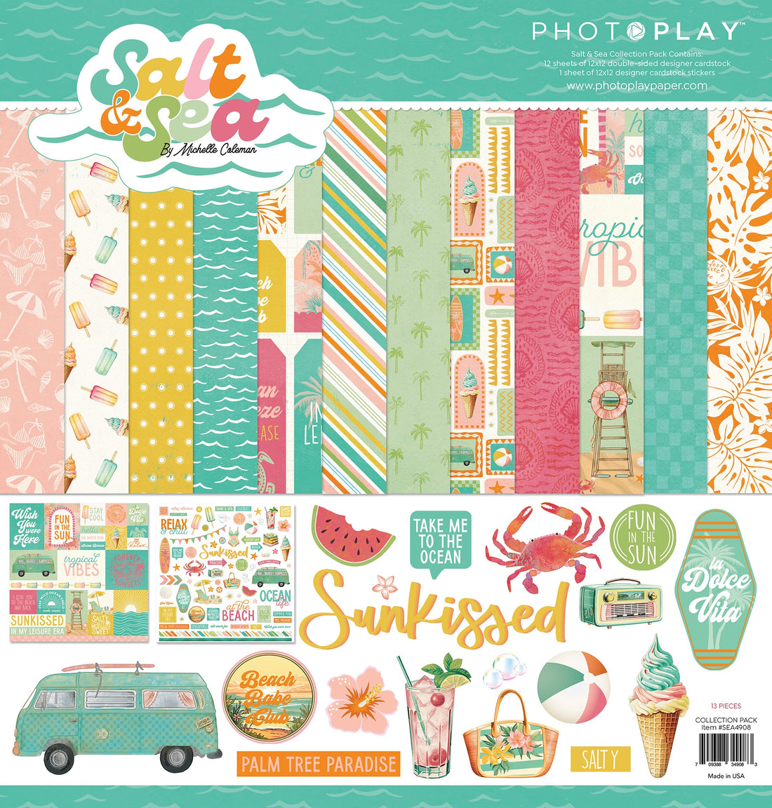 Photoplay SALT &amp; SEA 12&quot;X12&quot; Collection Pack