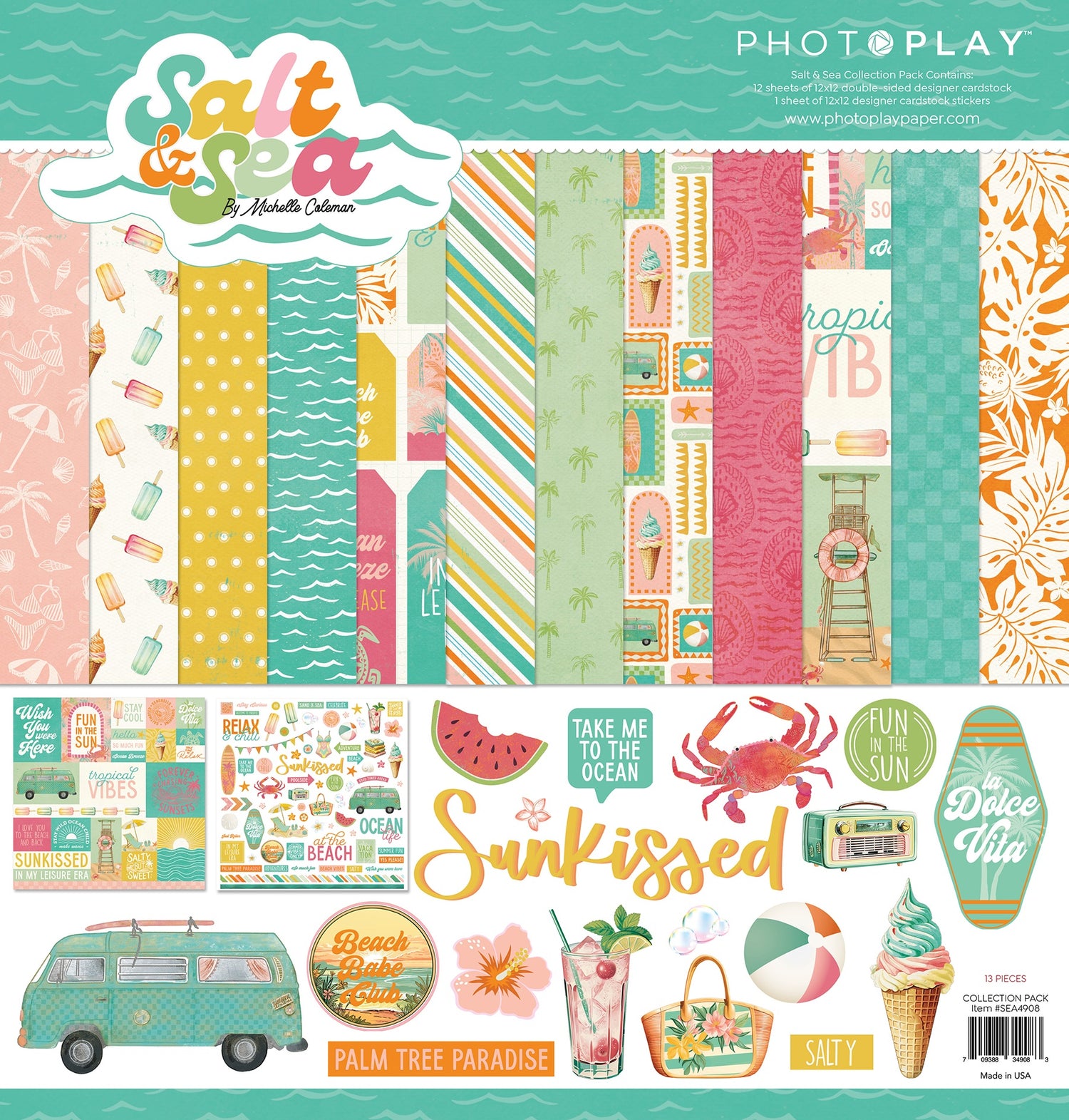 Photoplay SALT &amp; SEA 12&quot;X12&quot; Collection Pack
