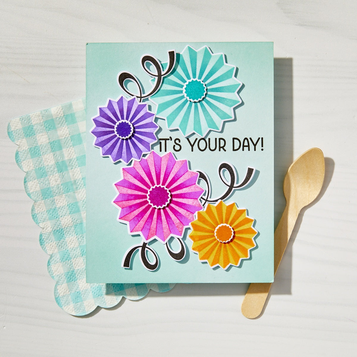 Hero Arts PARTY FANS BUNDLE Clear Stamp &amp; Die Set