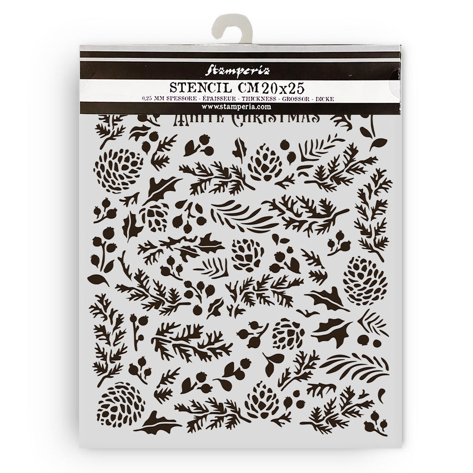 Stamperia The Owl’s House PINE CONES Mix Media Stencil