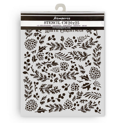 Stamperia The Owl’s House PINE CONES Mix Media Stencil
