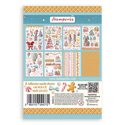 Stamperia CANDY CHRISTMAS 6”X8” Washi Pad
