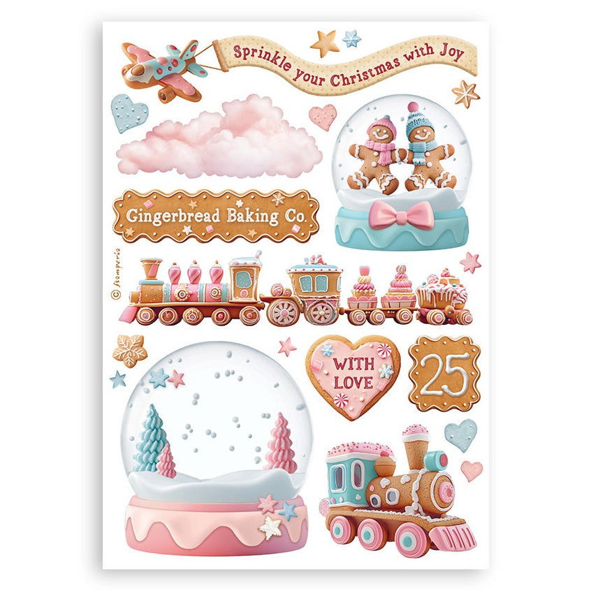 Stamperia CANDY CHRISTMAS 6”X8” Washi Pad