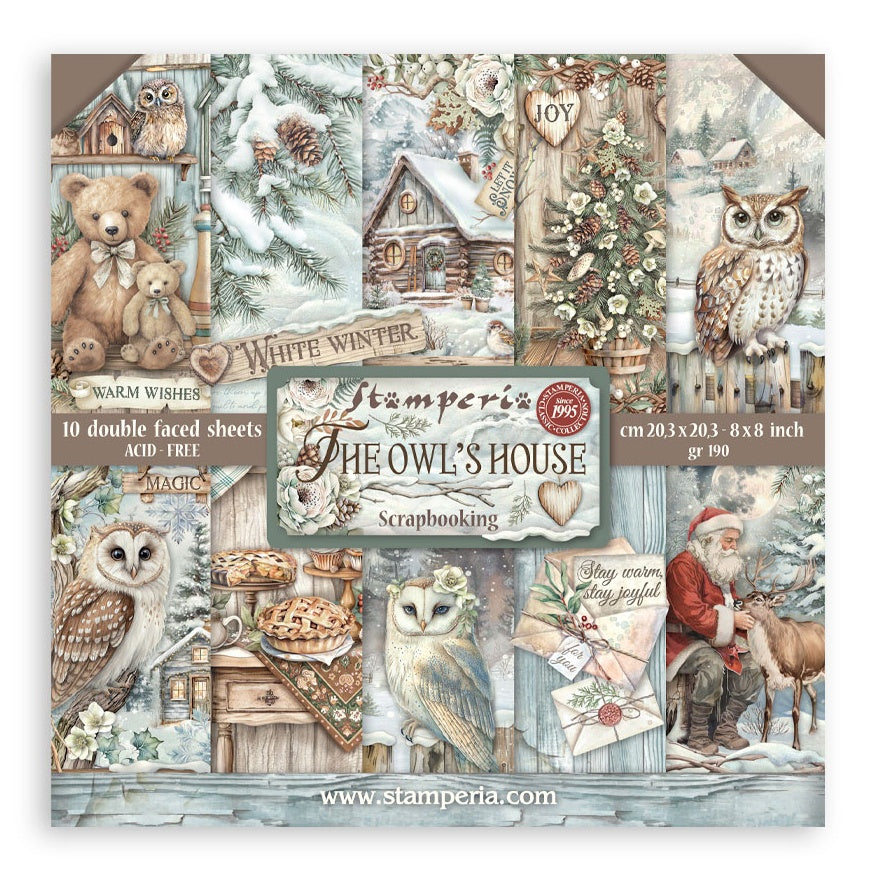 Stamperia THE OWL’S HOUSE 8&quot;X8&quot; Scrapbook Paper Pack