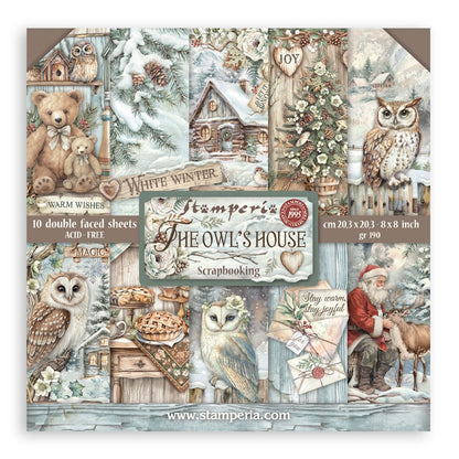 Stamperia THE OWL’S HOUSE 8&quot;X8&quot; Scrapbook Paper Pack