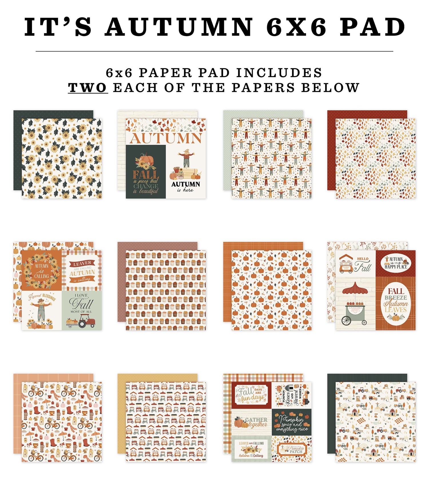 Carta Bella IT’S AUTUMN 6&quot;X6&quot; Paper Pad