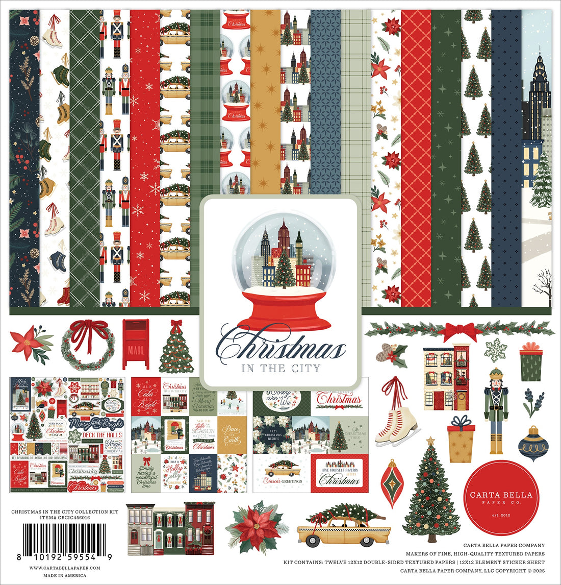 Carta Bella CHRISTMAS IN THE CITY 12&quot;X12&quot; Collection Kit