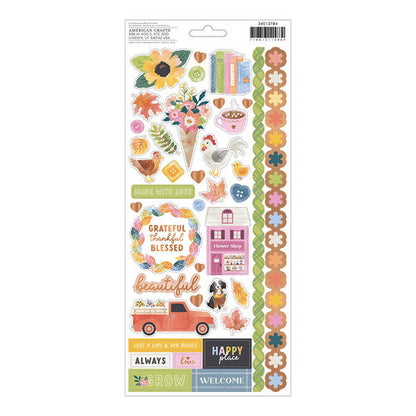 American Crafts Paige Evans Garden Shoppe 6x12 Stickers 98pc